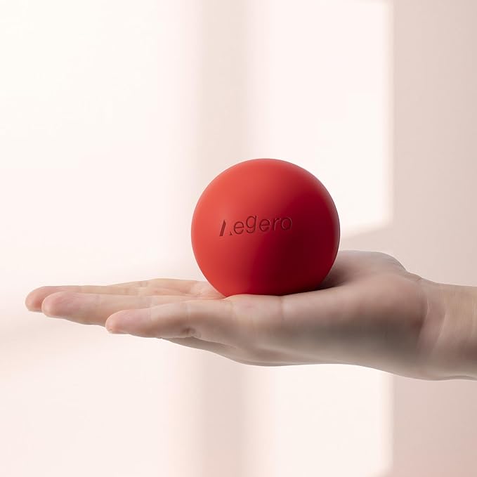 Massage Lacrosse Balls for Myofascial Release,Yoga Deep Tissue Massage,Trigger Point Therapy and Foot Plantar Fasciitis,Muscle Soreness Massager Ball (2Pack, Blue and Red)