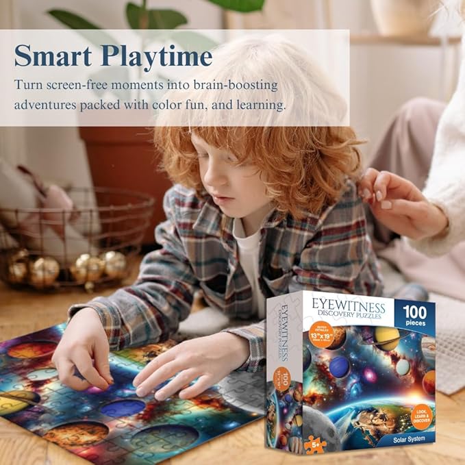 Eyewitness Discovery Puzzle American Landmarks, 100 Piece Jigsaw for Kids, Educational Learning Toy for Boys & Girls, Children Ages 5+
