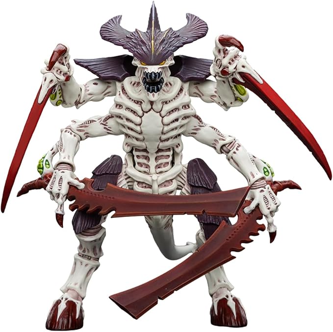 JOYTOY 1/18 Action Figure Warhammer 40,000 Tyranids Hive Fleet Leviathan Tyranid Warrior with Boneswords 1 and 2 2PCS Collection Model Birthday Gifts