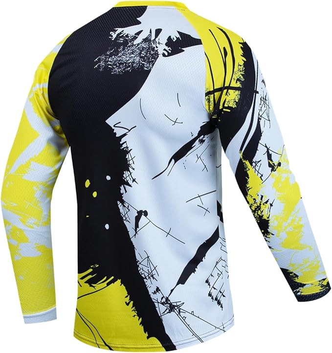 Dirt Bike Jersey for Youth, Kids Mountain Bicycle Shirt Long Sleeve Children Downhill Jerseys for Motorcycle Motocross