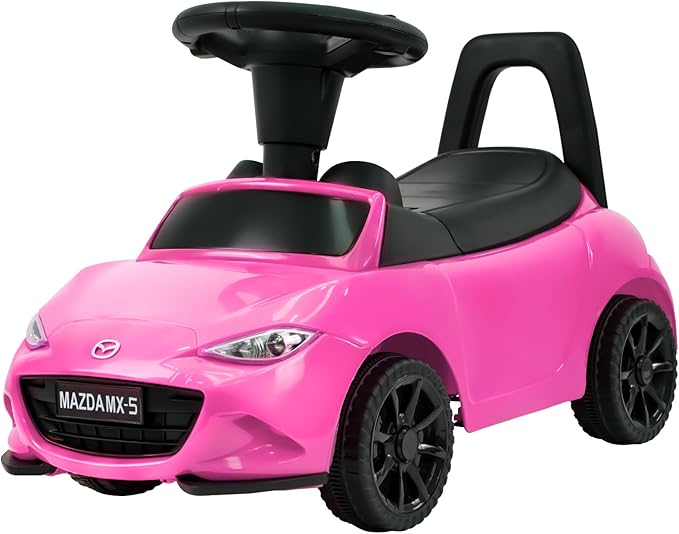 HEIMILI Kids Push Car,Foot-on-Floor Toy, Ride-On Toy with Anti-Slip Wheels, Bumper Guards for Fun & Safety (Pink)