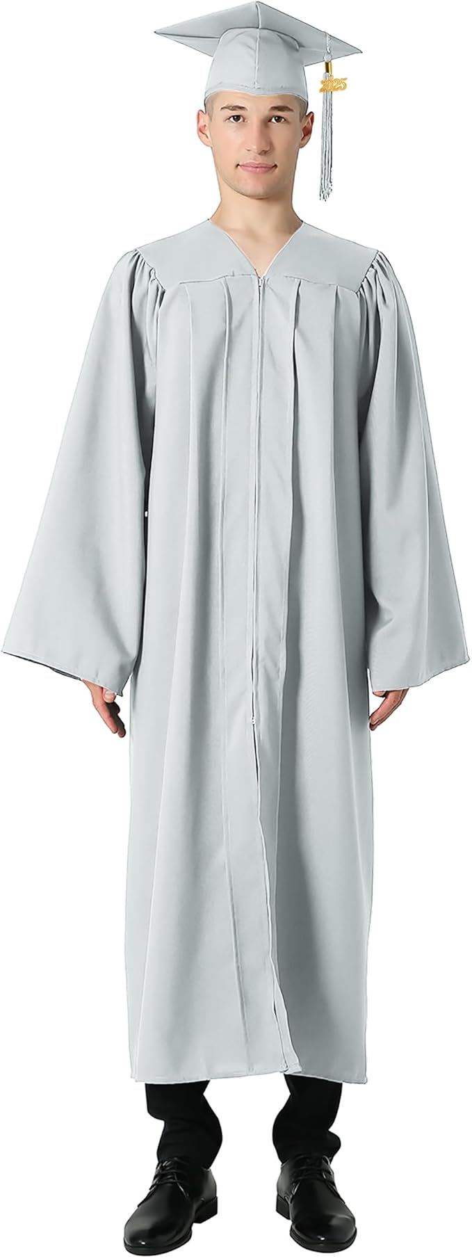 GraduationMall Matte Graduation Gown Cap Tassel Set 2025 for High School and Bachelor