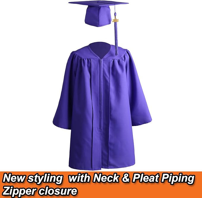 OSBO GradSeason Unisex Matte Kindergarten Graduation Gown Cap Tassel Set 2025