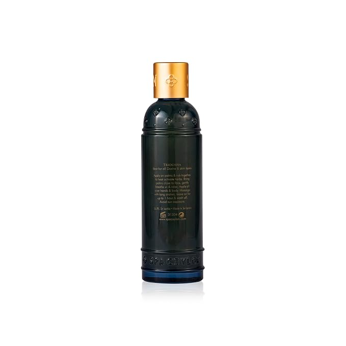 Spa Ceylon De-Stress Calming Body Massage Serum – Natural Ayurveda Body Oil with Frankincense, Sandalwood, Tangerine & Kaffir Lime – Heat-Activated Massage & Leave-On Body Serum – 100ml