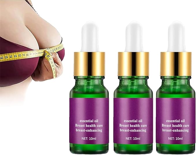 Generic Bust Firming Natural Essence Oil, Natural Breast Enhancement Oil, Breast Enhancement Cream Fast Growth, Natural Curves Breast Enhancement, Plumping Enlargement Nourishing Massage Oil (3Pcs)