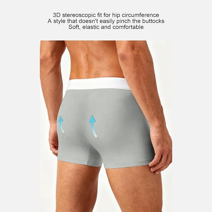 Mzkdieey Men's Casual Sports Comfortable Breathable Flat Corner Underwear