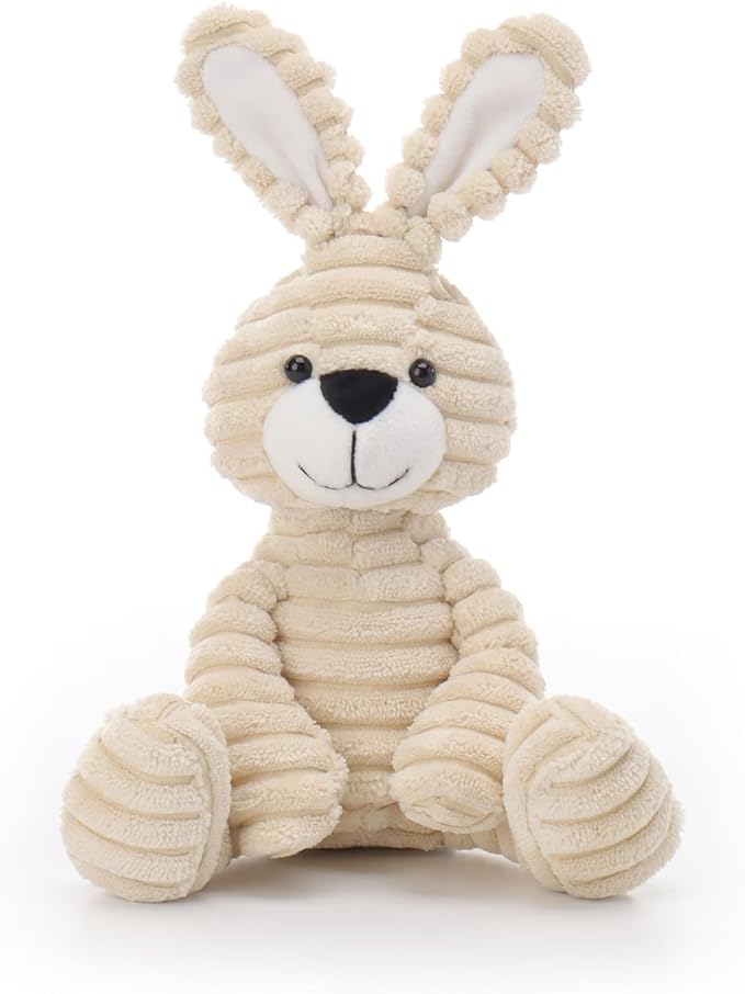 Apricot Lamb Corduroy Bunny Stuffed Animals for Kids, Soft Cute Plush Toys for Baby Girl and Boy, 6.3 Inches