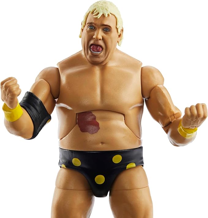 Mattel WWE Dusty Rhodes WrestleMania Elite Collection Action Figure with Accessory & "Mean" Gene Okerlund Build-A-Figure Parts, 6-inch