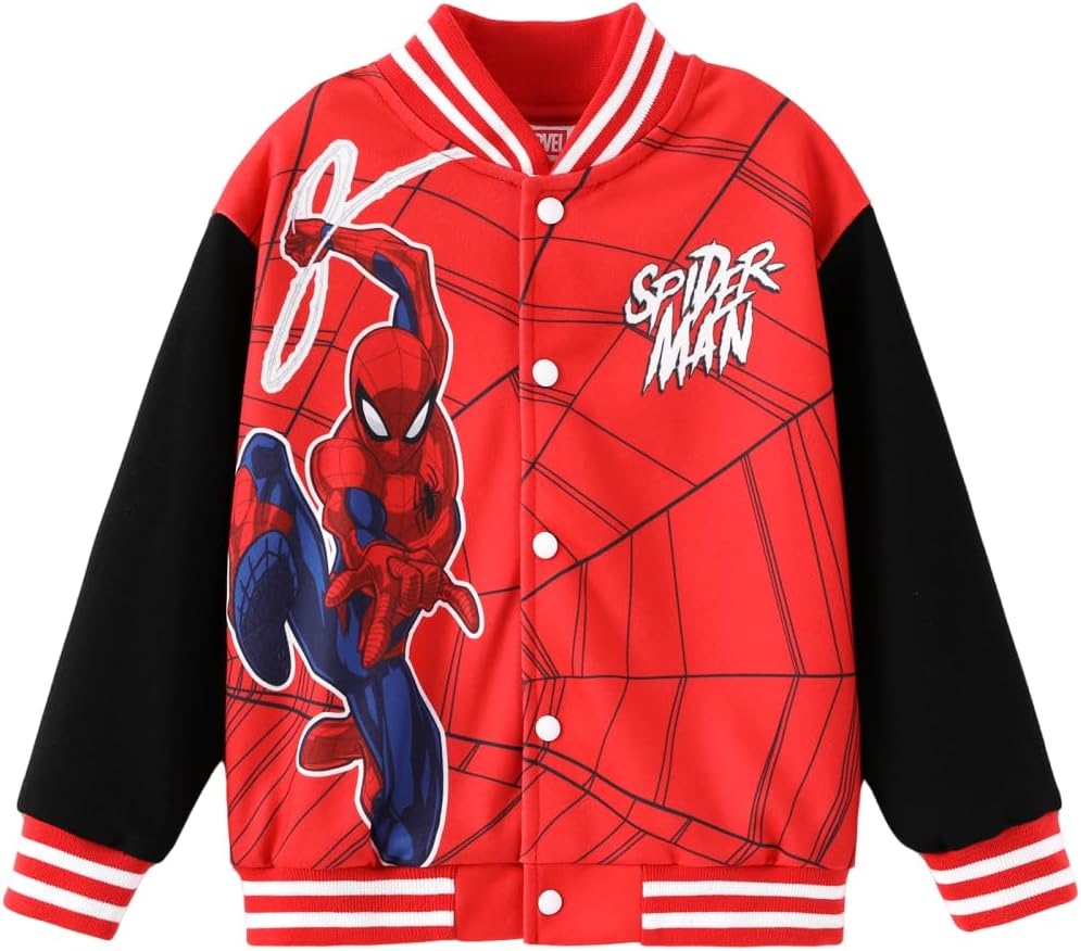 Disney Minnie Mickey Stitch Princess Frozen Marvel Jacket Lightweight Coat Button up Color Block Sweatshirt Sizes 2-14 Years