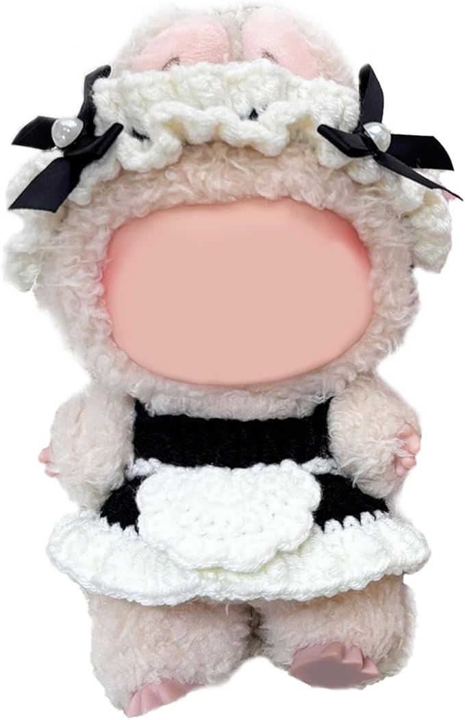 Clothes for Doll, 15/17cm Doll Clothes Set Suitable for Dolls Accessories - Headband + Skirt (NO Doll),Maid Costume1