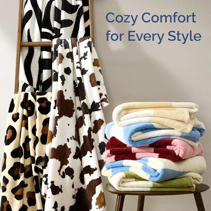 Ultra Soft Fleece Blanket - Flannel Fleece Luxury Blanket - Lightweight for Couch Bed Chair - Thick, Warm and Breathable - All Season Cozy Fuzzy, Anti-Static Microplush Bedding, Queen, Design 284