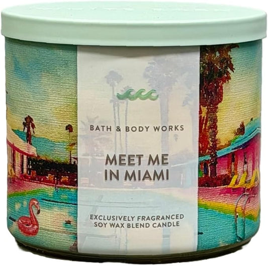 Bath & Body Works 3 Wick Candle - Summer Favorites (Meet Me in Miami)
