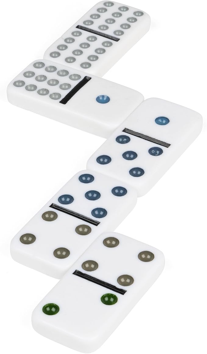 Spin Master Games, Cardinal Classics Double 15 Dominoes Set in Storage Tin, Family Board Games, 2-6 Players, for Ages 8 & Up