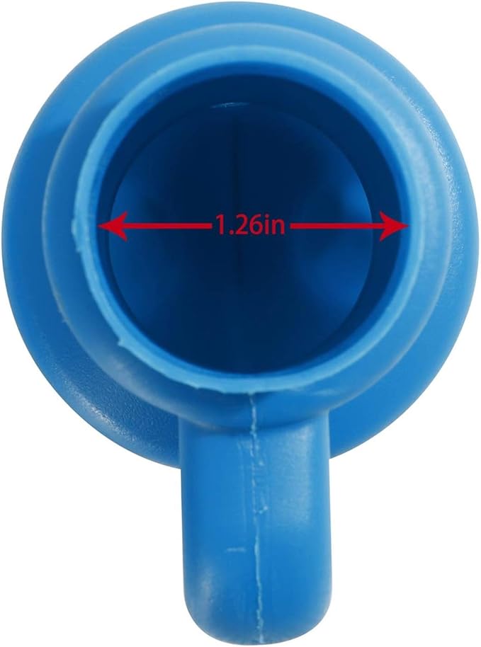 1.26" Diameter Trampoline Enclosure Pole Cap for Net Hook, 6 Pieces, Blue, Only Fit in 32mm(1.26in) Diameter Trampoline Pole