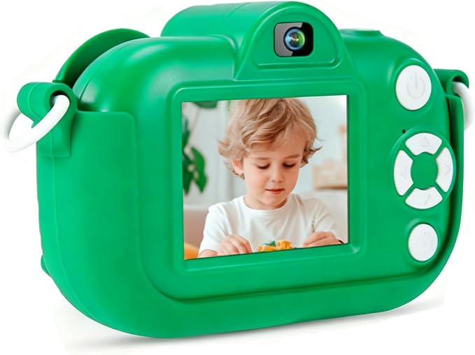 Toddler Camera Toy for 4-12 Year Old Boys and Girls, HD Digital Camcorder with Soft Cartoon Case and 32G Memory Card – Perfect for Gifts and Playtime Fun