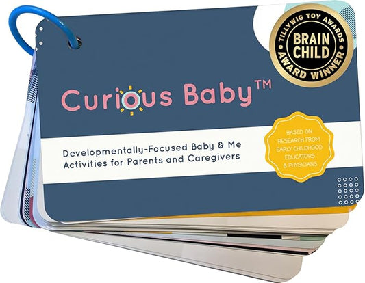 Curious Baby™ Award Winning 40+ Activities for Baby & Me (0-12 Months) | Developmentally-Focused and Stimulating Creative Playtime Ideas for Baby & Me | Includes Black/White High-Contrast Cards