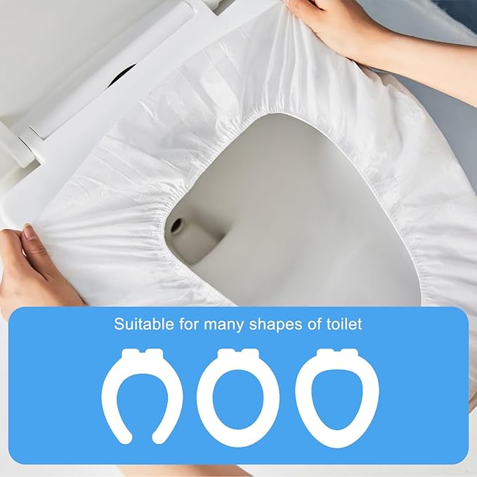 20 Pack Disposable Toilet Seat Covers for Travel Public Toilet Hospital,Portable Waterproof (Individual Package)