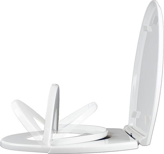AS SEEN ON SHARK TANK - E-Z-PEE-Z New Design Child Potty Training Toilet Seat/Regular Adult-Size Elongated Toilet Seat Converts To A Child-Size Seat With A Simple Flip Of The Lid