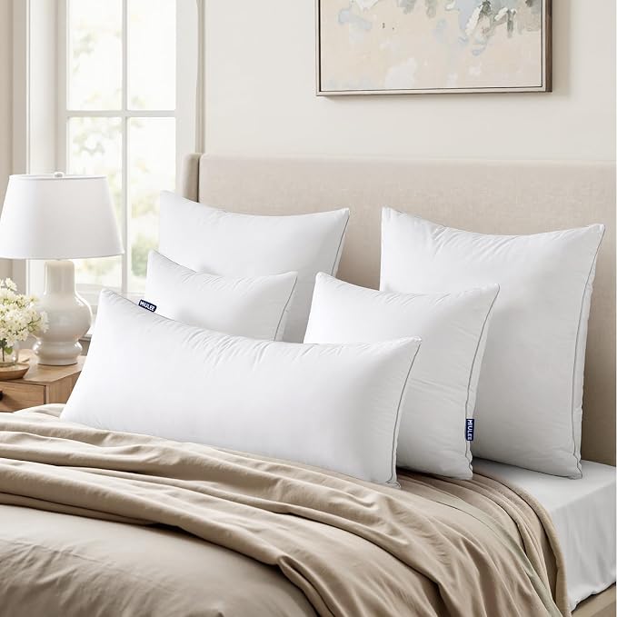 MIULEE 20 x 20 Pillow Inserts (Set of 2) -Throw Pillows for Couch Sofa with 100% Cotton Covers
