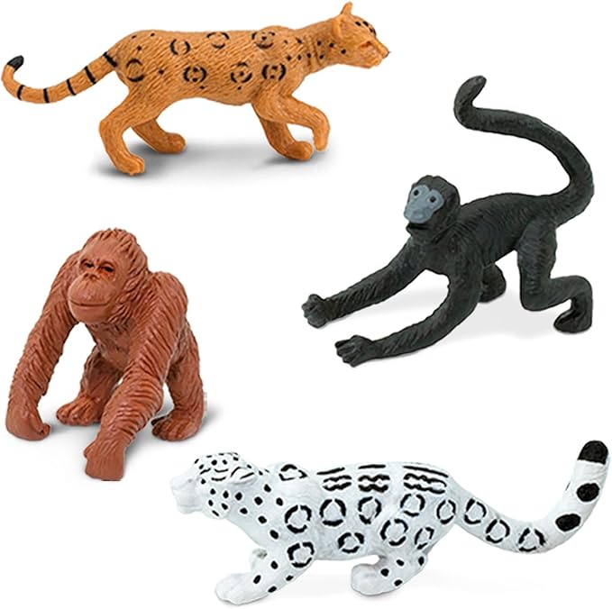 Safari Ltd. Endangered Species Toob - Figurines of Gorilla, Panda, Bengal Tiger, Orangutan, Rhino, Spider Monkey, Wild Dog, Elephant, Amur & Snow Leopard - Educational Toys for Boys, Girls & Kids 3+