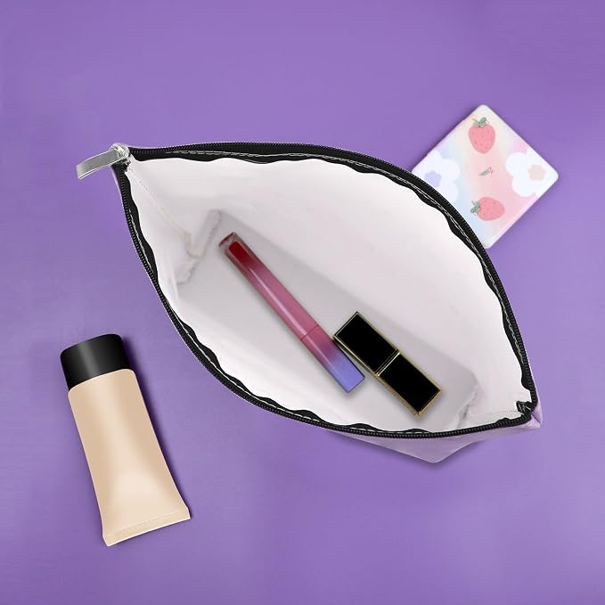 Sazuwu Yoga Themed Purple Makeup Bag Cosmetic Organizers Funny Birthday Gift for Yoga Instructor Teacher Training Thank You Appreciation Birthday Christmas Gifts