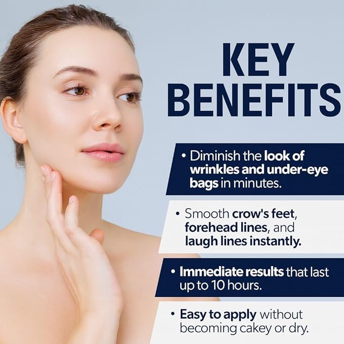 Instant Firming Eye Serum|Anti-Aging Formula for Under Bags and Wrinkles, Under Eye Cream-10ml, Wrinkle Filler, Visibly Improves for Bags Dark Circles Treatment for Puffines (Perfume Free)