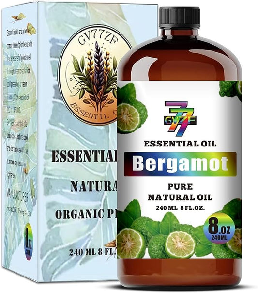 Bergamot Essential Oil, Bergamot Oils, for Diffuser, Humidifier, DIY Candles, Soap, Home, Office, Gift, Essential Oil, GV77ZF Bergamot Fragrance Oil - 8 fl oz (240 ml)