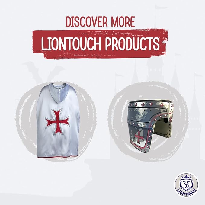 Liontouch - Maltese Crusader Knight Foam Sword & Shield – for Kids Aged 3-8 Years | Medieval Pretend Play Set with Red Cross | Safe Toy Weapon & Battle Accessory for Dress Up & Costumes for Boys