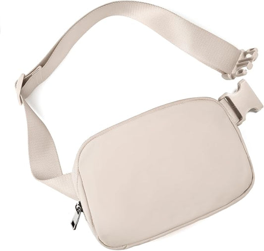 Belt Bag for Women Fanny Pack Crossbody Bags for Women Fashion Waist Packs with Adjustable Strap Gifts for Teen Girls Women Men (Beige)