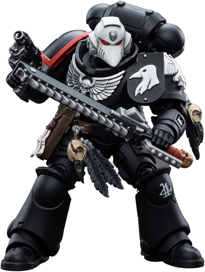 JOYTOY 1/18 Warhammer 40,000 Action Figure Raven Guard Intercessors Sergeant Rychas 4Inch Collection Model