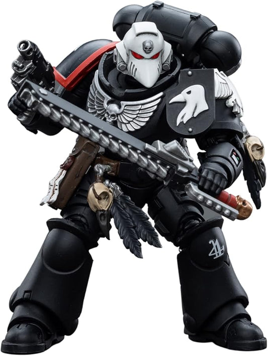 JOYTOY 1/18 Warhammer 40,000 Action Figure Raven Guard Intercessors Sergeant Rychas 4Inch Collection Model