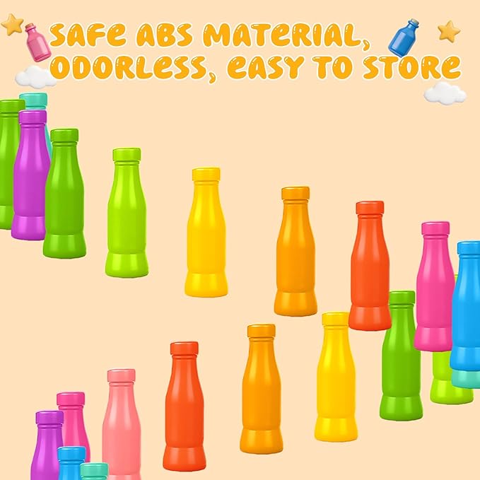 Vodolo 20pcs Bottle Color Match Game，Family Matching Games,Memory and Logical Training Bottle flip Game for fmaily, Party Activities