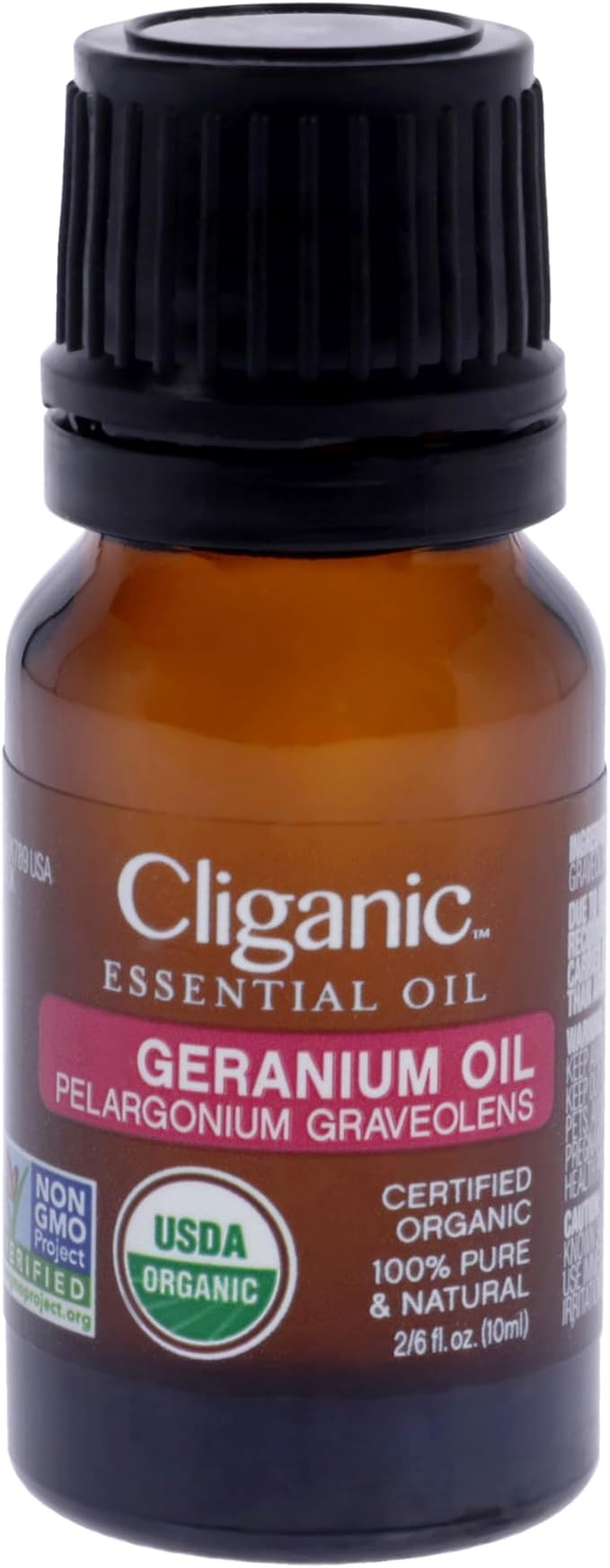 Cliganic Organic Geranium Essential Oil, 100% Pure Natural for Aromatherapy | Non-GMO Verified