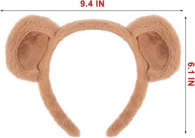 Plush Animal Ears and Horns Headband-Halloween Christmas Festival Theme Party Animal Cosplay Costume Headbands