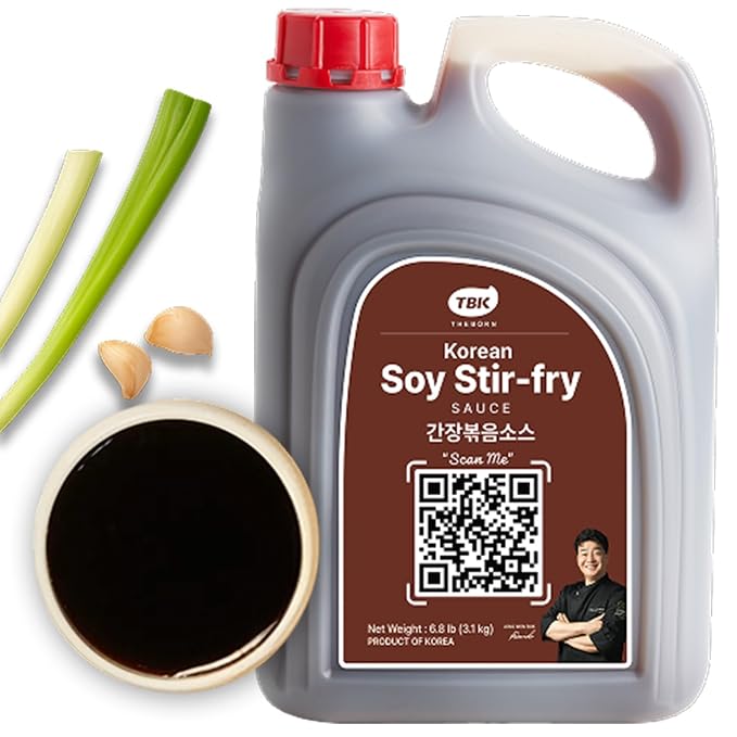 TBK THEBORN K-Teriyaki, Korean Soy Stir-Fry Sauce, Soy Garlic Flavor 3.1kg | Sweet and savory soy garlic cooking sauce for stir-frying beef, chicken, pork, noodles and vegetables