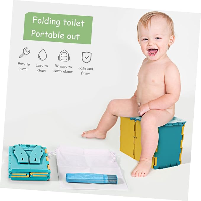 Milisten Folding Toilet Seat for Toddlers Elongated Potty Portable Training Potty Travel Toilet Safe Odorless Plastic Easy Assembly