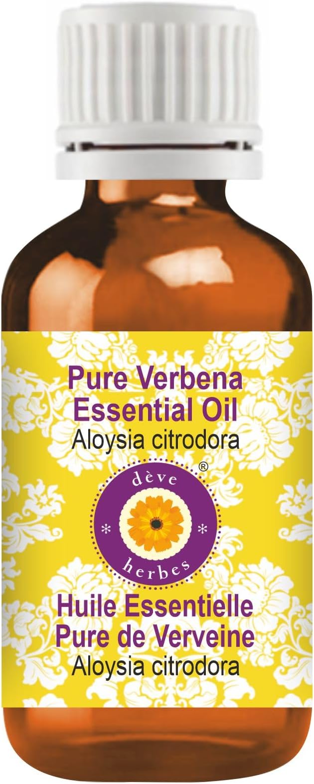 Deve Herbes Pure Verbena Essential Oil (Aloysia citrodora) Steam Distilled 15ml (0.50 oz)