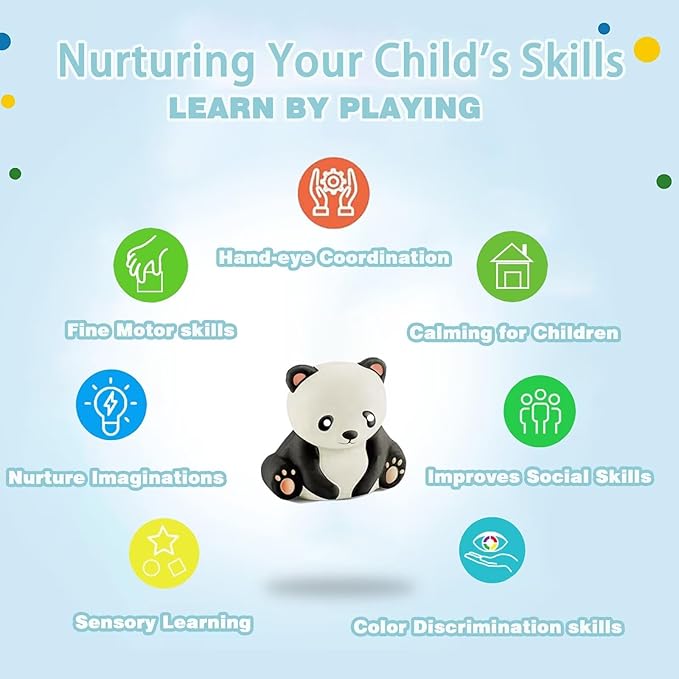 Unleash Creativity with 18 Unique Dino and Animal Molds Dough Toys Dough Accessories Set Whit 10 .Ideal as a Gift for Kids Aged 3-4-8 Years