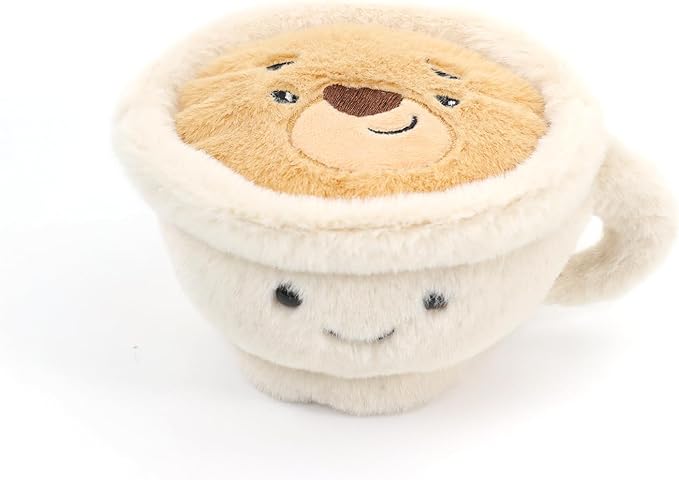RECUR Plush Cappuccino Coffee Cup Stuffed Animals,Soft Food Plush,Cute Plushie 8 Inches,Adorable Gift for All Ages