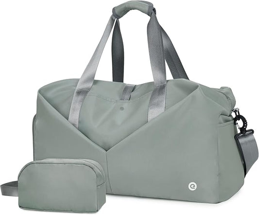 Ceneda 20" Gym Bag for Women with Wet Pocket & Shoe Compartment, Lightweight Duffel Waterproof Carry On Duffle for Travel, Yoga, Overnight (Dark Grey)