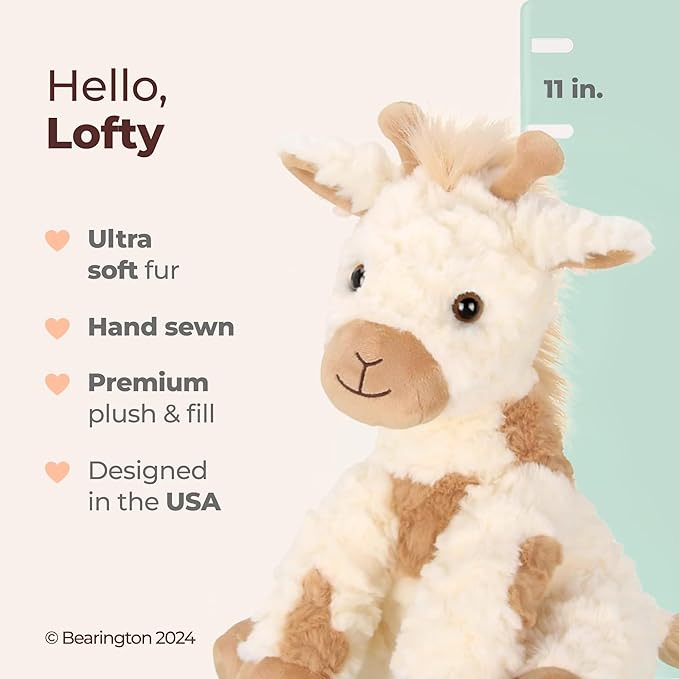 Bearington Collection Lofty 11-Inch Plush Giraffe Stuffed Animal - Stuffed Giraffe