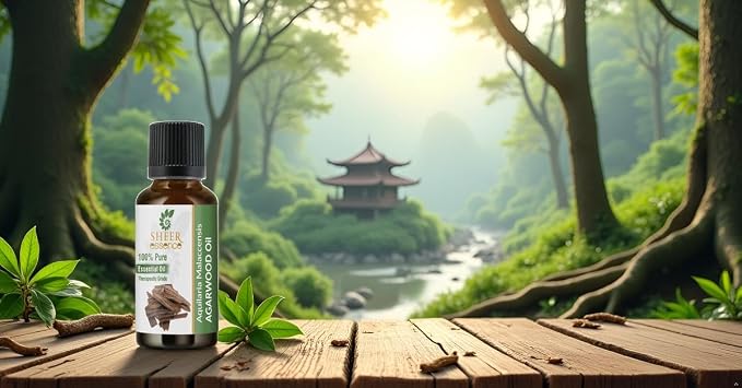 Agarwood (Oud) Oil (Aquilaria Malaccensis) 100% Natural Undiluted Frangrance Therapeutic Grade Essential Oil for Aromatherapy 0.16 fl. oz