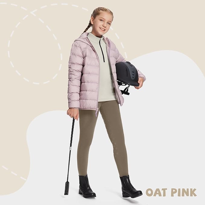 baleaf Girls Long Sleeve Shirts Fleece Jacket Fall Half Zip Pullover Kids Sweatshirts Athletic Thermal Coat
