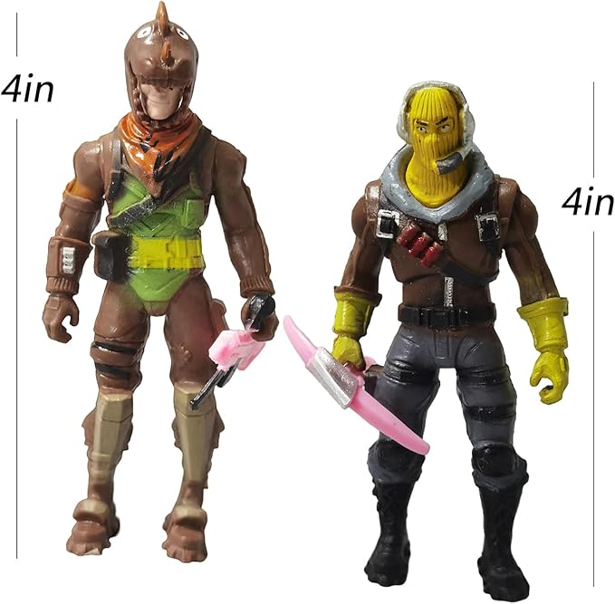 8-Piece Video Game Action Figures Set Cake Toppers,with Weapons Toy Figurines Set for Game Fans Gifts Home Decorations