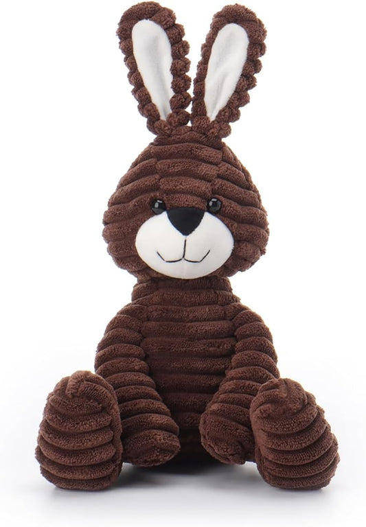 Apricot Lamb Brown Corduroy Bunny Stuffed Animals for Kids, Soft Cute Plush Toys for Baby Girl and Boy, 9 Inches