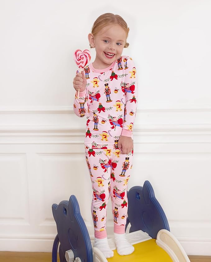 Bamboo Viscose Toddler Girls Kids Pajamas Unicorn Mermaid Pjs Long Sleeve Snug fit 12M-8Y 2pcs Soft Jammies