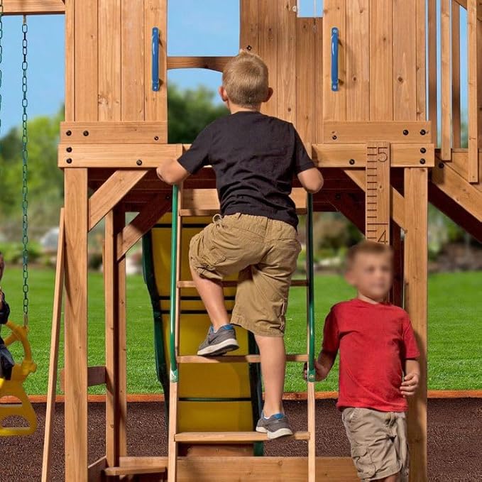 10 Inch Blue Metal Playground Handles 1 Pair, Playset Attachment Grab Handles, Swing Set Accessories Safety Grab Bar, Hand Grips for Playhouse,Treehouse, Jungle Gym, Climbing Frame-500LBS
