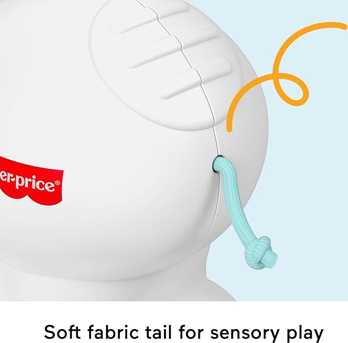 Fisher-Price Baby Toy Crawl-After Polar Bear, Animal-Themed Activity Vehicle with Sensory Details for Infants Ages 9+ Months