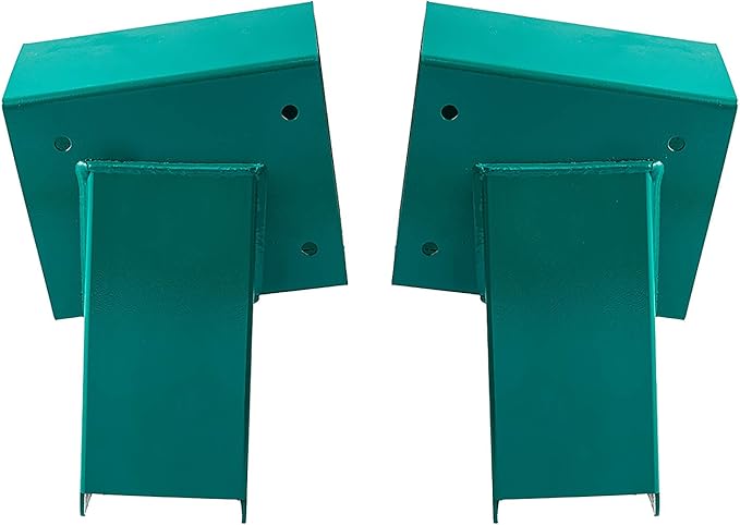 Swing Set Brackets - 2 DIY Wooden Swing Hardware Bracket, Playground Equipment Parts, with Mounting Accessories, for Outdoor Play, Green