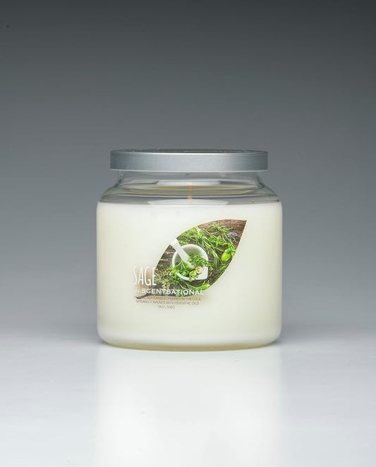 Scentsational Sage Candles, Clear